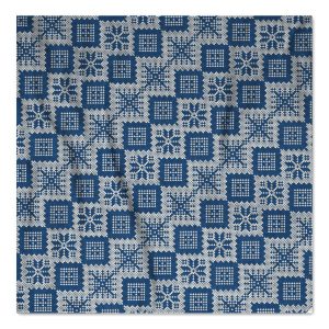 Knit Pattern - Blue w/ Snowflakes