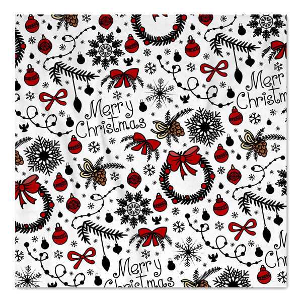 Merry Christmas – Red, Black & White – ScruffBuddy