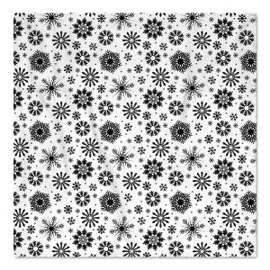 Snowflakes - Black on White