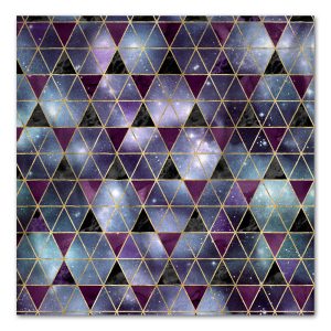 Space Triangle Mosaic - Purple & Blue